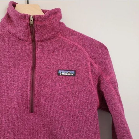 Patagonia Better Sweater 1/4 Zip Pink Purple Pullover Fleece SZ Small - Picture 2 of 3